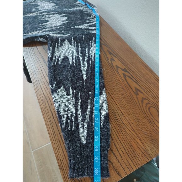 UNIFORM CODE black white Men's long sleeve Abstract Vintage 1990s‎ Cardigan XL - Picture 11 of 15